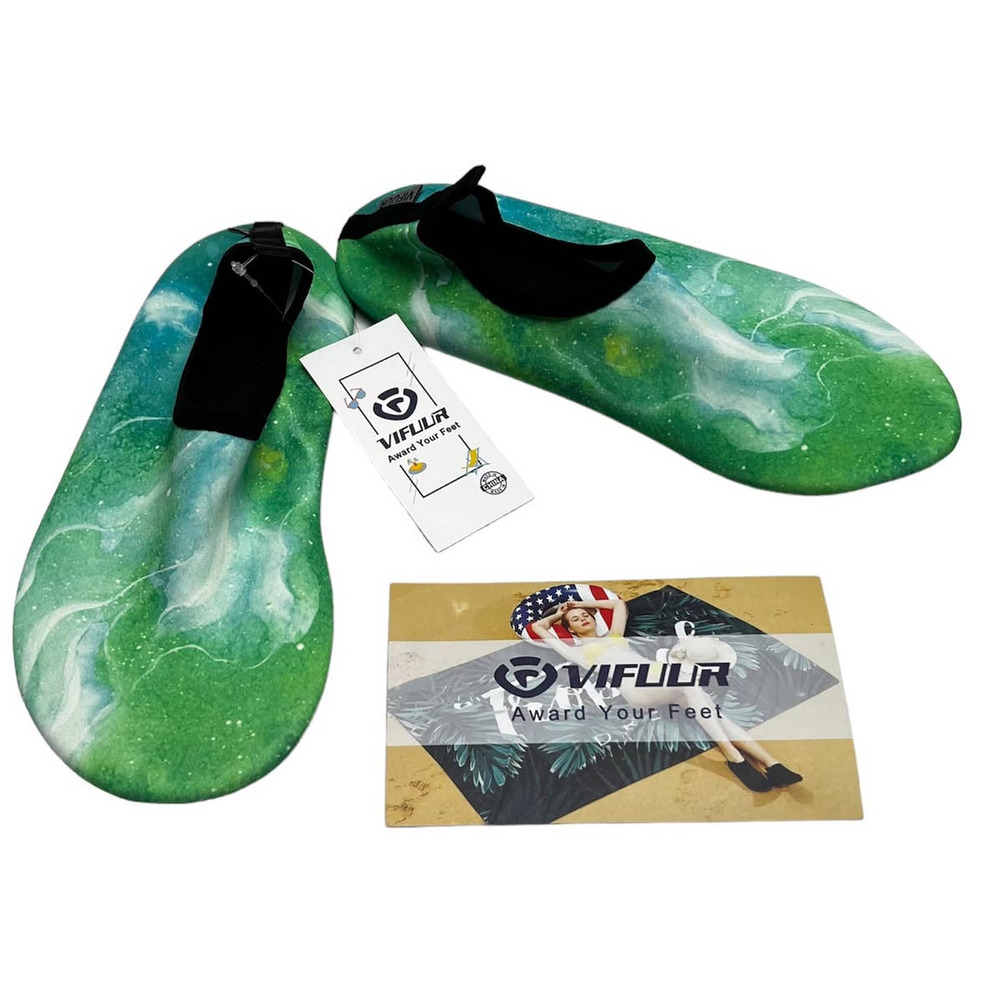 Water Shoes Award Your Feet EUR Size 38/39 Green Marble NWT by Water Vifuur